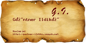 Güntner Ildikó névjegykártya