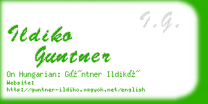 ildiko guntner business card